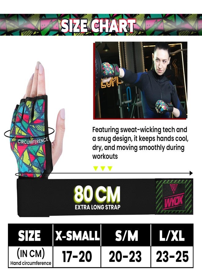 WYOX Gel Boxing Hand Wraps Inner Gloves for Men & Women, 80cm Quick Wrist Straps, Padded Knuckle Protection for Muay Thai Kickboxing, Hand Wraps for Boxing & Martial Arts (Xeno Picasso, L/XL) - Image 5